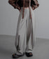 Side High Waist Tuck Pants